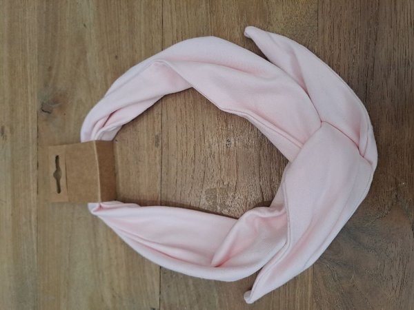 Willizz - kids -haarband met Ijzerdraad - licht roze - stof